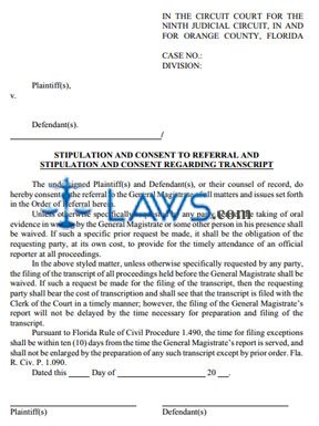 Consent To Referral To Civil Magistrate