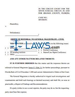 Order Of Referral To Civil Magistrate