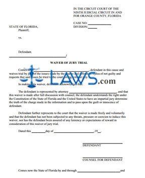 Waiver of Jury Trial