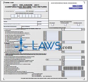 Form 1100 Corporation Income Tax Return