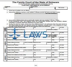 Form 346 Custody Separate Statement