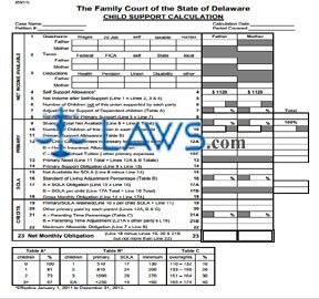 Form 509 Child Support Calculation