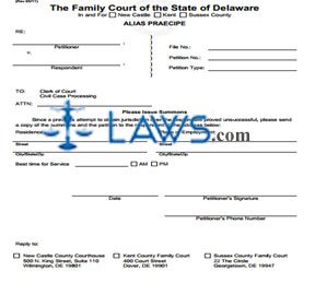 Form 490 Alias Praecipe/Summons  