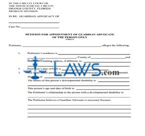 Form D - Petition of Appointment 