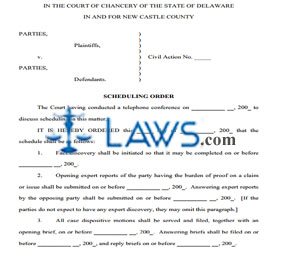 Scheduling Order (PDF)
