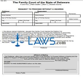 Request To Proceed Without A Hearing (word template)