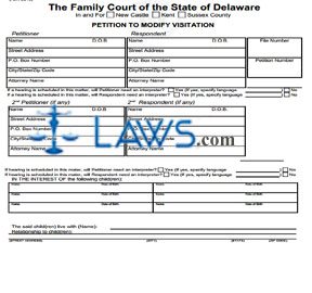 Petition to Modify Parental Visitation (fill in) 