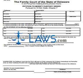 Petition to Modify Custody Order (Fill-In Form) 