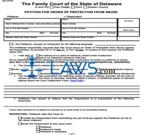 Petition for Order of Protection From Abuse (fill in) 