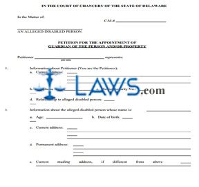 Petition for Guardianship - Fill-in Form - PRO SE ONLY