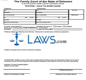 Petition - Rule to Show Cause (Fill-in form)