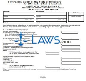 Motion To Be Found Indigent and Request For Appointment of an Attorney in Child Support Proceedings