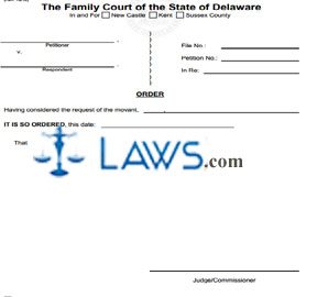 Generic Form of Order (Fill-In Form)