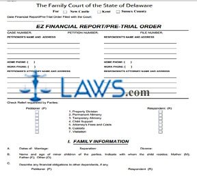 EZ Financial Report/Pre-Trial Order (pdf file)