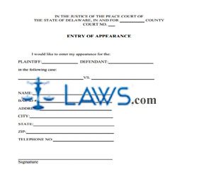 ENTRY OF APPEARANCE