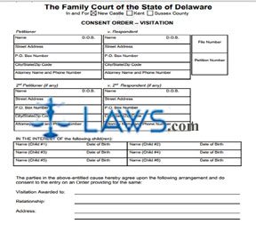 Consent Order - Visitation