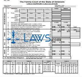 Child Support Calculation (word document)