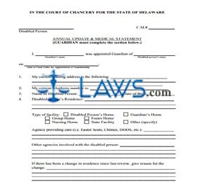 Annual Update of Medical Report (Guardianship) - Print-only Form