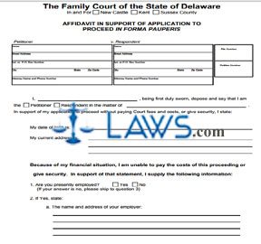 Affidavit and Order to Proceed In Forma Pauperis Packet (fill in)
