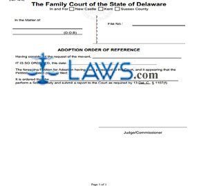 Adoption Order of Reference