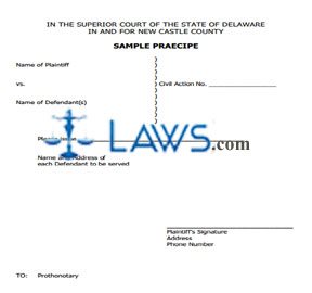 Praecipe, Civil & Sample