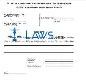 Appeal Praecipe for JP Court Appeal - Plaintiff