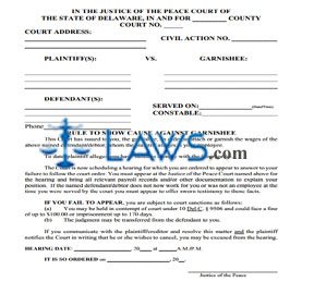 Rule to show cause against garnishee  