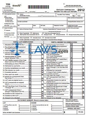 Form 720 Kentucky Corporation Income Tax