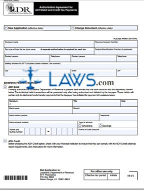 Form R-20193-L Authorization Agreement for ACH Debit and Credit Tax Payments
