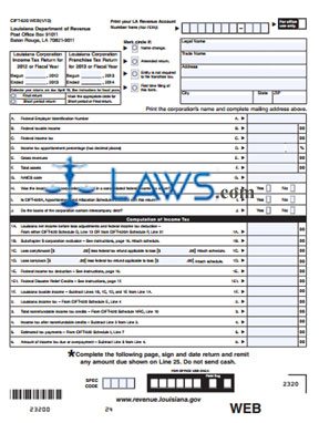 Form CIFT-620 Corporation Income Tax Return
