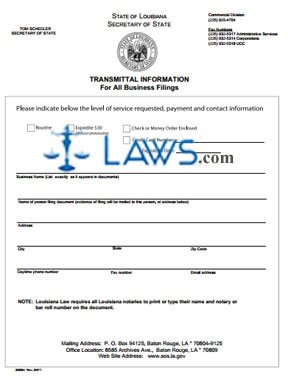 Form 368  Affidavit to Dissolve-Louisiana Limited Liability Company 