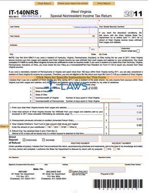Form IT-140NRS Special Nonresident Income Tax Return