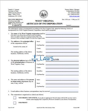 Form CD-1NP Articles of Incorporation With Nonprofit IRS Attachment 
