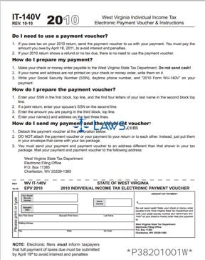 Form IT-140V Individual Income Tax Electronic Payment Voucher and Instructions 