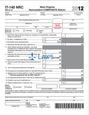 Form IT-140 NRC Non-Resident Composite Income Tax Return 