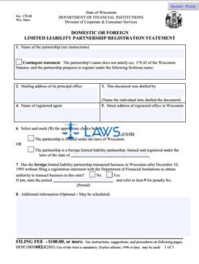 Form 602 Registration Statement (LLP) 