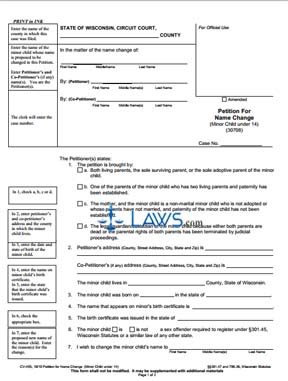 Form CV-455 Petition For Name Change