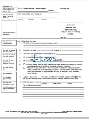 Form CV-450 Petition For Name Change