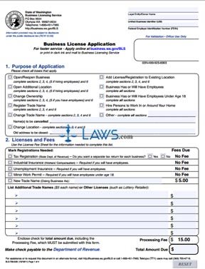 Form Business License Application