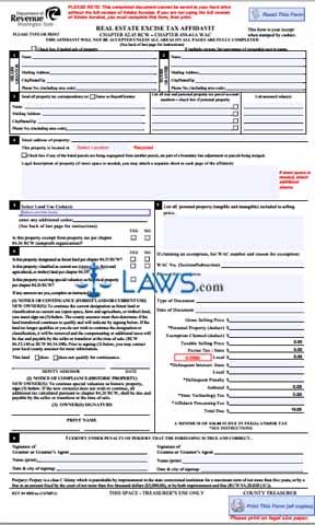 Form Excise Tax Affidavit