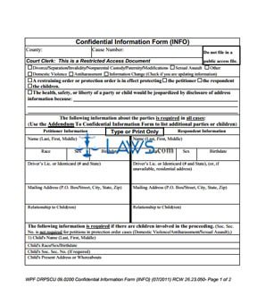 Form DRPSCU9-0200 Confidential Information Form
