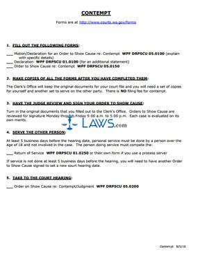 Form Dissolution (Divorce) – With Dependent Children Check List