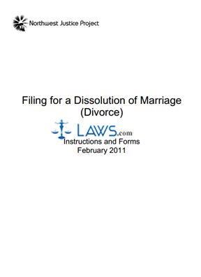Form Filing for a Dissolution of Marriage Packet