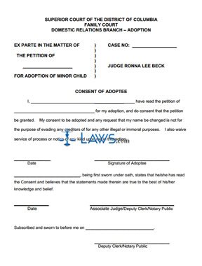 Consent of Adoptee