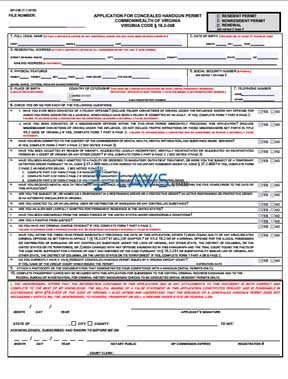 Form Application for Concealed Handgun Permit