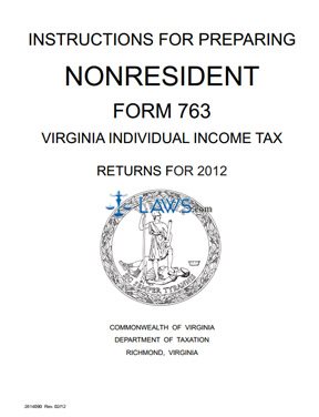 Form Instructions for Preparing Nonresident Form 763