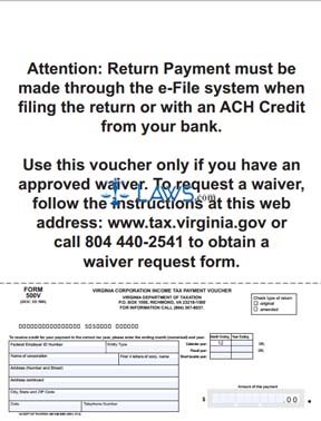 Form 500V Corporation Income Tax Payment Voucher