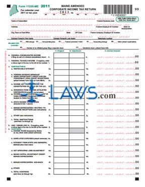 Form 1120X-ME Maine Amended Corporate Income Tax Retrun