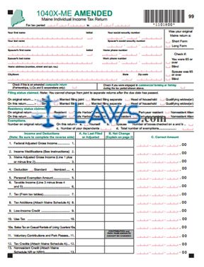 Form 1040X-ME Maine Amended Individual Income Tax Return