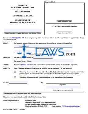 Form MBCA-3 CRA Consent Terminating Name Registration 